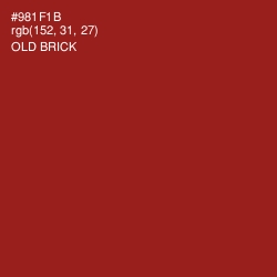 #981F1B - Old Brick Color Image